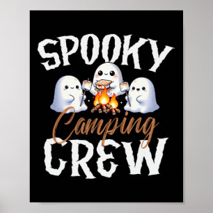 Spooky Camping Crew Halloween 2024 Campfire Lyckli Poster