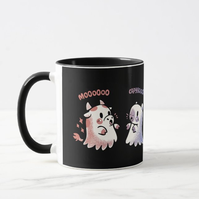 Spooky Capy and Cow  Mugg (Vänster)