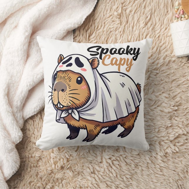 Spooky Capy Cute Halloween Kudde (Filt)