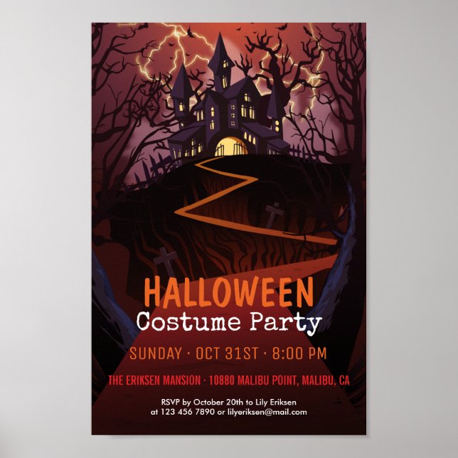 Spooky Castle Halloween Costume Party | POSTER (Framsidan)