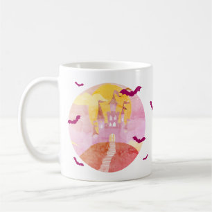 Spooky Castle på Backe Fladdermus Halloween Kaffemugg