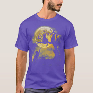 Spooky Cat Halloween Graveyard Cats T Shirt