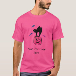 Spooky Cat Halloween Pumpkin Pop Art T Shirt
