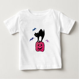 Spooky Cat Halloween Pumpkin Pop Art T Shirt