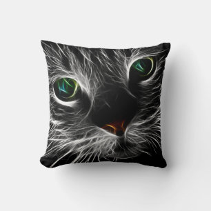 Spooky Cat Kattdjur Soul Spirit Animal Dekorativ k Kudde