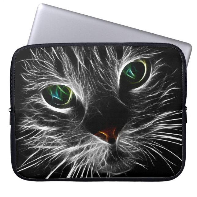 Spooky Cat Kattdjur Soul Spirit Animal Laptop Fodral (Framsidan)
