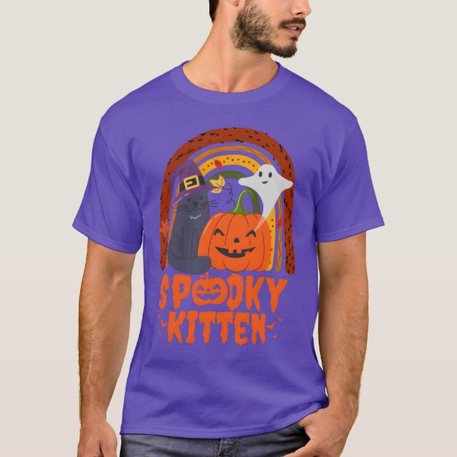 Spooky Cat Kitten Halloween cat for Halloween och T Shirt (Framsida)