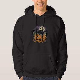 Spooky Cat Nap Pumpkin | Halloween-design Hoodie
