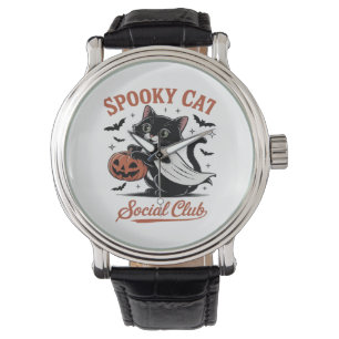 Spooky Cat Social Klubb PNG - Cute Kitten Classic Armbandsur