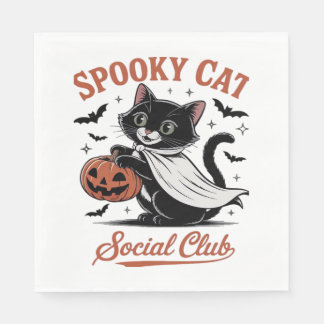 Spooky Cat Social Klubb PNG - Cute Kitten Classic Pappersservett