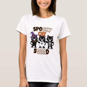 Spooky Cat Squad T Shirt