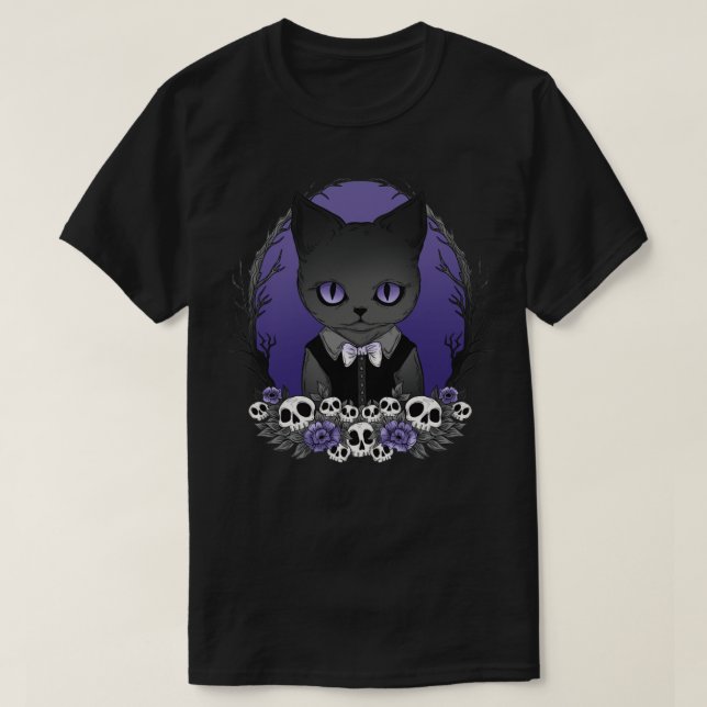 Spooky cat t shirt (Design framsida)
