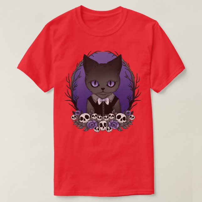Spooky cat t shirt (Design framsida)