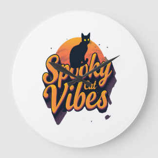 Spooky Cat Vibes 2 Stor Klocka