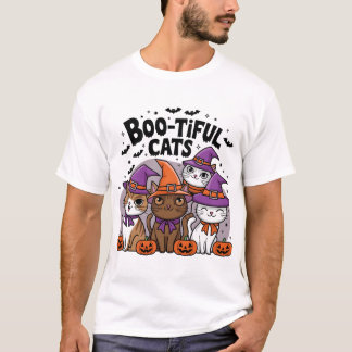 Spooky Cats och Pumpkins T Shirt