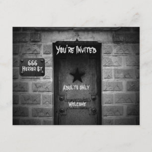 Spooky Cemetery crypt Halloween-inbjudningar Inbjudningar