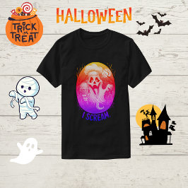 Spooky Chef Ghost Ice Cream Halloween Funny Manar T Shirt
