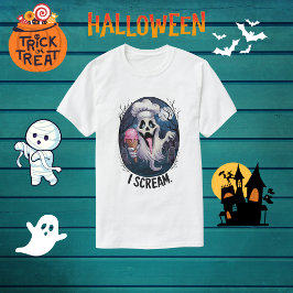 Spooky Chef Ghost Ice Cream Halloween Funny Manar T Shirt