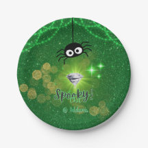 Spooky Chic Halloween fest Papper Plate