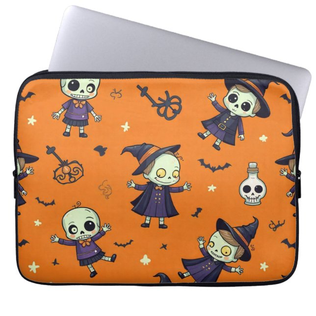 Spooky Chic Halloween Pillow - lättsinnigt framsyn Laptop Fodral (Framsidan)
