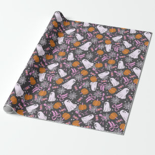 Spooky Chic Spöken Coquette Rosa Bows Halloween Presentpapper