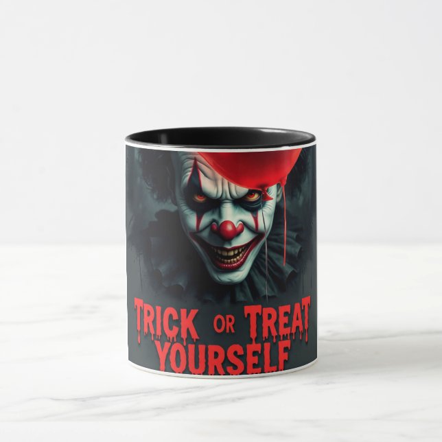 Spooky Clown Trick-or-Treat Halloween Mugg (Center)