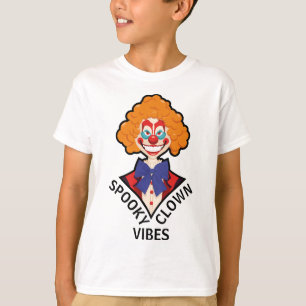 Spooky Clown Vibes Scary Retro Circus Halloween T Shirt