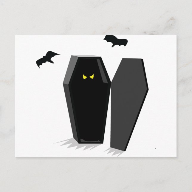 Spooky Coffin Vykort (Framsida)