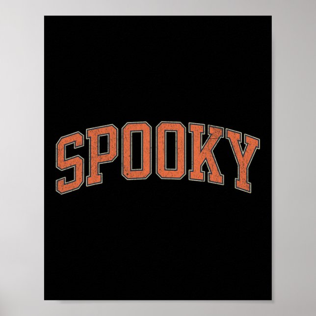 Spooky Collage Stil Stop Spooky Fall Halloween Wo Poster (Framsidan)