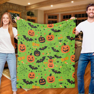 Spooky Comfort Cute och Mysigt Halloween Themme Fleecefilt