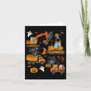 Spooky Construction Lastbilar Småbarn Boys Hallowe Kort