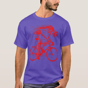 Spooky Coola Flaming Ghost Biker manar Women Hallo T Shirt