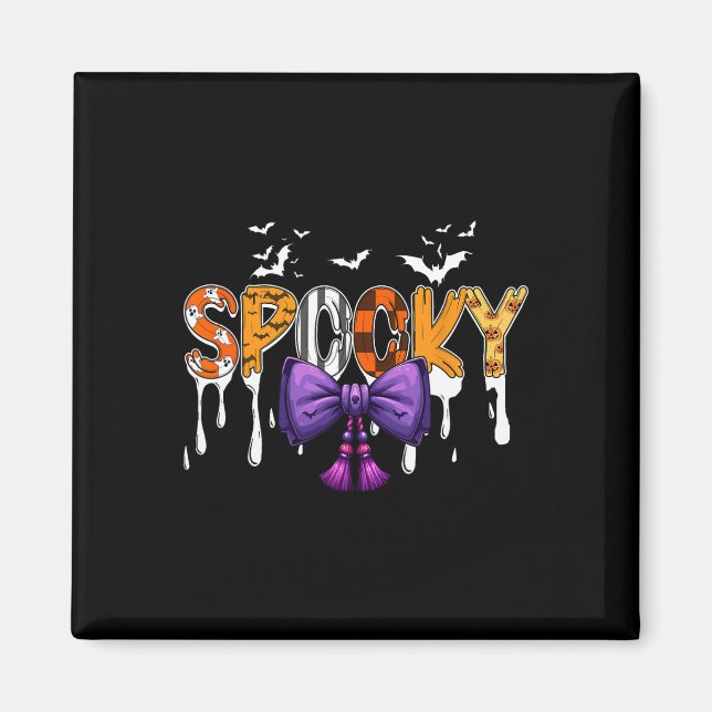 Spooky Costume Bow Tie Colorful Costume Halloween Magnet (Framsidan)
