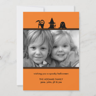 Spooky Costumes Halloween-fotokort Kort