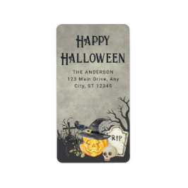 Spooky Costumes och Cocktails Halloween Adressetikett