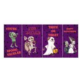 Spooky Creepy Barn Halloween Classroom-kort Reklamkort