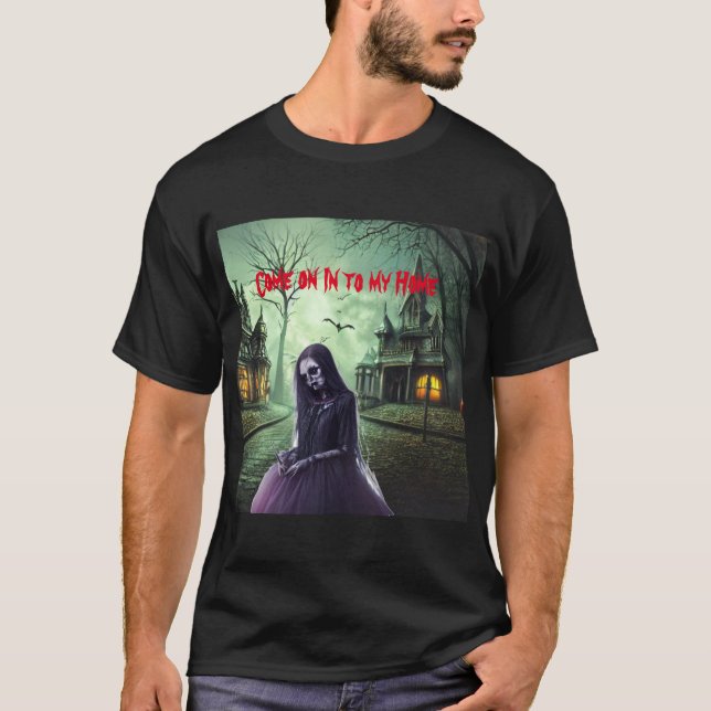 Spooky Creepy Woman T-Shirt (Framsida)