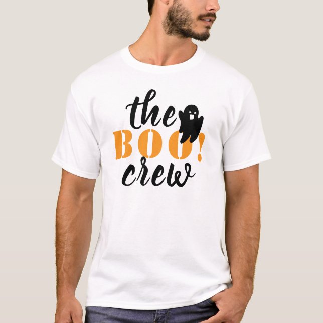 Spooky Crew Black Halloween-familjen T-Shirt (Framsida)