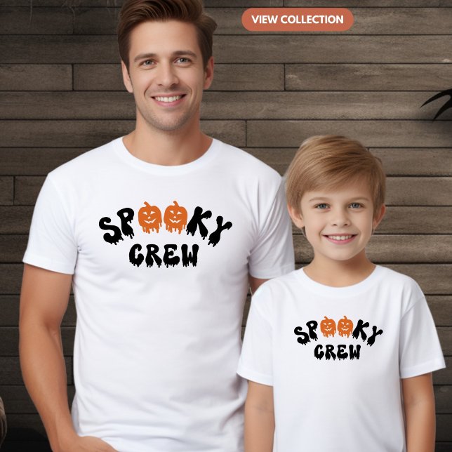 Spooky Crew Halloween Matching Family Boys T Shirt (Skapare uppladdad)