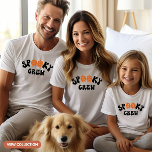 Spooky Crew Halloween Matching Family Girls T Shirt