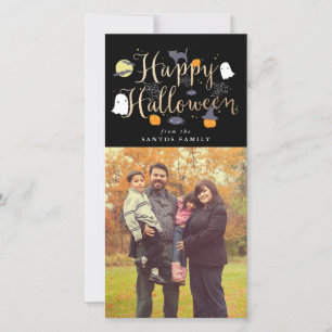 Spooky Critters Halloween-fotokort Julkort