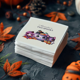 Spooky Cute 2nd Birthday Halloween Pastel Kawaii Pappersservett