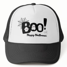 Spooky Cute "Boo"! Halloween Ghost Cap