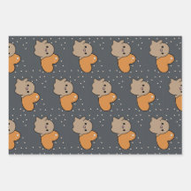 Spooky Cute Charcol Grid Ghost Heart Mönster