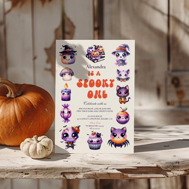 Spooky Cute First Birthday Inbjudningar (Skapare uppladdad)