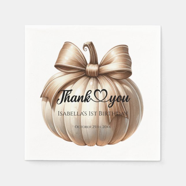 Spooky Cute Första födelsedag Halloween fest Napki Pappersservett (Framsidan)