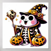 Spooky Cute Frog Skeleton Halloween