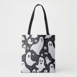 Spooky Cute Ghost Halloween Black White Tygkasse