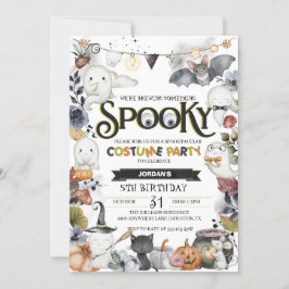 Spooky Cute Ghost Halloween Costume Party Inbjudningar