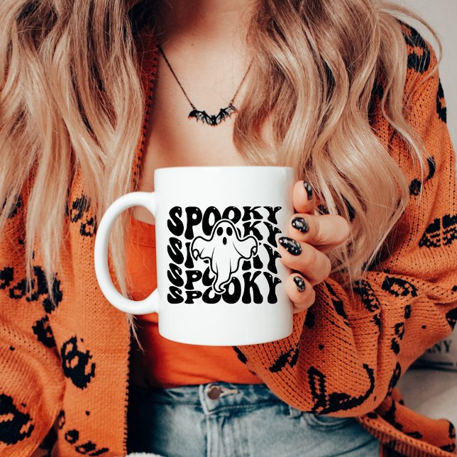 Spooky Cute Ghost Halloween Kaffemugg (Skapare uppladdad)